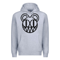 Heather Grey radioheat  png Premium Hoodie - artisFamous