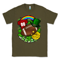 Army Green St. Patrick's Day American Football Classic Tee - FaDigitalArtStudio