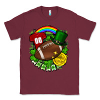 Burgundy St. Patrick's Day American Football Classic Tee - FaDigitalArtStudio