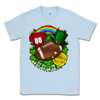 Dusty Blue St. Patrick's Day American Football Classic Tee - FaDigitalArtStudio