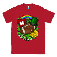 Red St. Patrick's Day American Football Classic Tee - FaDigitalArtStudio
