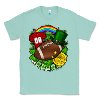Seafoam St. Patrick's Day American Football Classic Tee - FaDigitalArtStudio