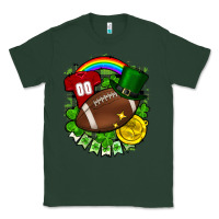 Sports Green St. Patrick's Day American Football Classic Tee - FaDigitalArtStudio