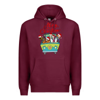 Burgundy Scooby Doo merry christmas Premium Hoodie - artisFamous