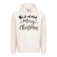 Pale Pink merry christmas Premium Hoodie - artisFamous