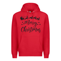 Red merry christmas Premium Hoodie - artisFamous