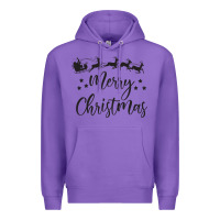 Purple merry christmas Premium Hoodie - artisFamous