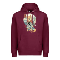 Burgundy shiba inu dog japan Premium Hoodie - artisFamous
