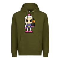 Army Green bomberman Premium Hoodie - artisFamous