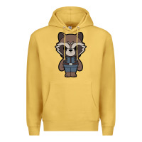 Antique Gold rocket racoon chibi Premium Hoodie - artisFamous
