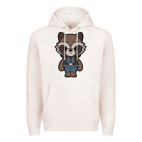 Pale Pink rocket racoon chibi Premium Hoodie - artisFamous