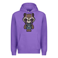 Purple rocket racoon chibi Premium Hoodie - artisFamous