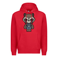 Red rocket racoon chibi Premium Hoodie - artisFamous
