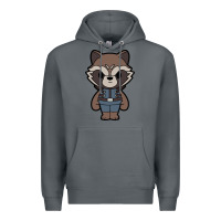 Rock rocket racoon chibi Premium Hoodie - artisFamous