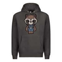 Smoke rocket racoon chibi Premium Hoodie - artisFamous