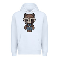 White rocket racoon chibi Premium Hoodie - artisFamous