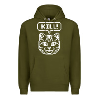 Army Green kill no more heroes cat Premium Hoodie - artisFamous
