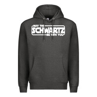 Charcoal Heather may the schwartz be with you Premium Hoodie - artisFamous