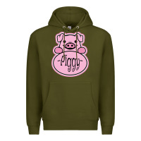 Army Green pig piggy costume Premium Hoodie - artisFamous