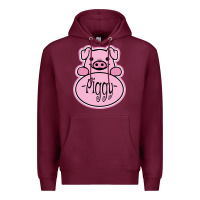 Burgundy pig piggy costume Premium Hoodie - artisFamous