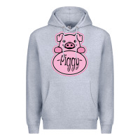 Heather Grey pig piggy costume Premium Hoodie - artisFamous