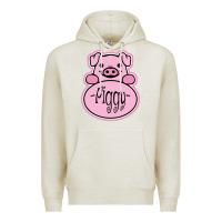 Oatmeal Heather pig piggy costume Premium Hoodie - artisFamous