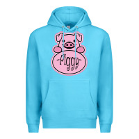 Ocean Blue pig piggy costume Premium Hoodie - artisFamous