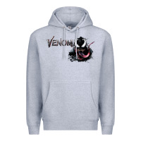 Heather Grey VENOM THE MOVIE Premium Hoodie - artisFamous