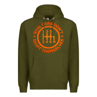 Army Green real cars dont shift themselves Premium Hoodie - artisFamous