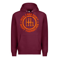 Burgundy real cars dont shift themselves Premium Hoodie - artisFamous