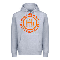 Heather Grey real cars dont shift themselves Premium Hoodie - artisFamous