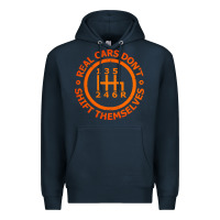 Navy real cars dont shift themselves Premium Hoodie - artisFamous