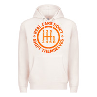 Pale Pink real cars dont shift themselves Premium Hoodie - artisFamous