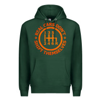 Sports Green real cars dont shift themselves Premium Hoodie - artisFamous