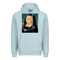 Blue Mist fernando botero mona lisa Premium Hoodie - artisFamous