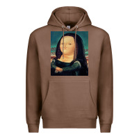 Chestnut fernando botero mona lisa Premium Hoodie - artisFamous