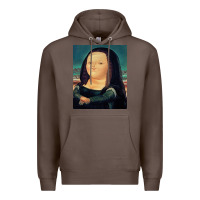 Coffee fernando botero mona lisa Premium Hoodie - artisFamous