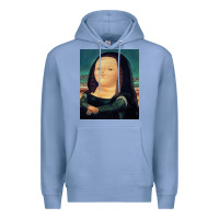 Colony Blue fernando botero mona lisa Premium Hoodie - artisFamous