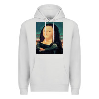 Dove Grey fernando botero mona lisa Premium Hoodie - artisFamous