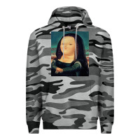Slate Camo fernando botero mona lisa Premium Hoodie - artisFamous