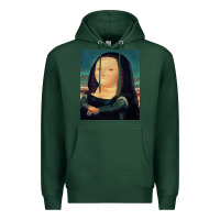 Sports Green fernando botero mona lisa Premium Hoodie - artisFamous