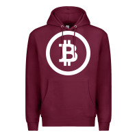 Burgundy bitcoin Premium Hoodie - artisFamous