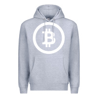Heather Grey bitcoin Premium Hoodie - artisFamous
