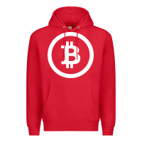 Red bitcoin Premium Hoodie - artisFamous