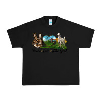 Black Peace Love Kiko Goat Urban Heavy Tee - LillyAllenDesigns