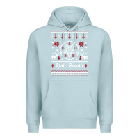 Blue Mist hail santa ugly christmas sweater   sweatshirt Premium Hoodie - artisFamous
