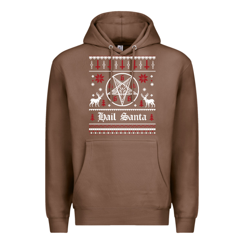 Hail Santa Ugly Christmas Sweater   Sweatshirt Premium Hoodie by artisFamous | Teevron
