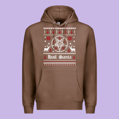Hail Santa Ugly Christmas Sweater   Sweatshirt Premium Hoodie Designed By Artisfamous