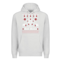 Dove Grey hail santa ugly christmas sweater   sweatshirt Premium Hoodie - artisFamous