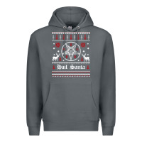 Rock hail santa ugly christmas sweater   sweatshirt Premium Hoodie - artisFamous